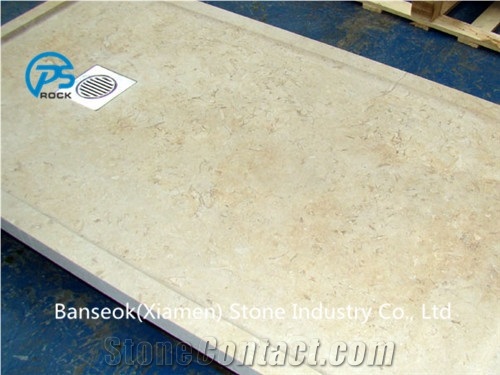 Beige Marble Shower Tray, Bathroom Marble Shower Tray/Shower Base