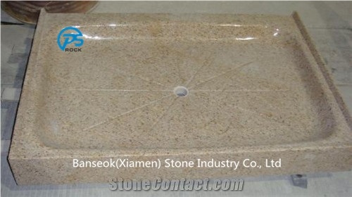 Beige Marble Shower Tray, China Shower Tray, Shower Tray for Sale