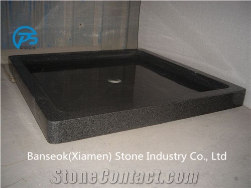 China Black Granite Shower Tray, Bathroom Shower Tray