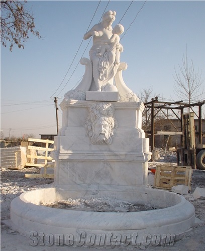 White Marble Fountain, Beige Marble Fountain
