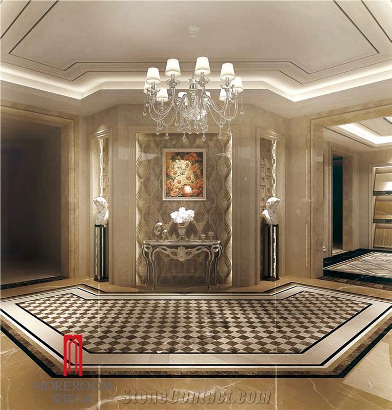 3d Beige Marble Decor, Cappucino Beige Marble Wall Panel for Villa Design, Cappucino Marble Building & Walling