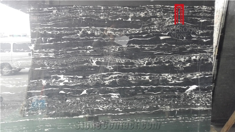 Black Natural Marble Big Slabs & Tiles in Sales Promotion Imported from Italy