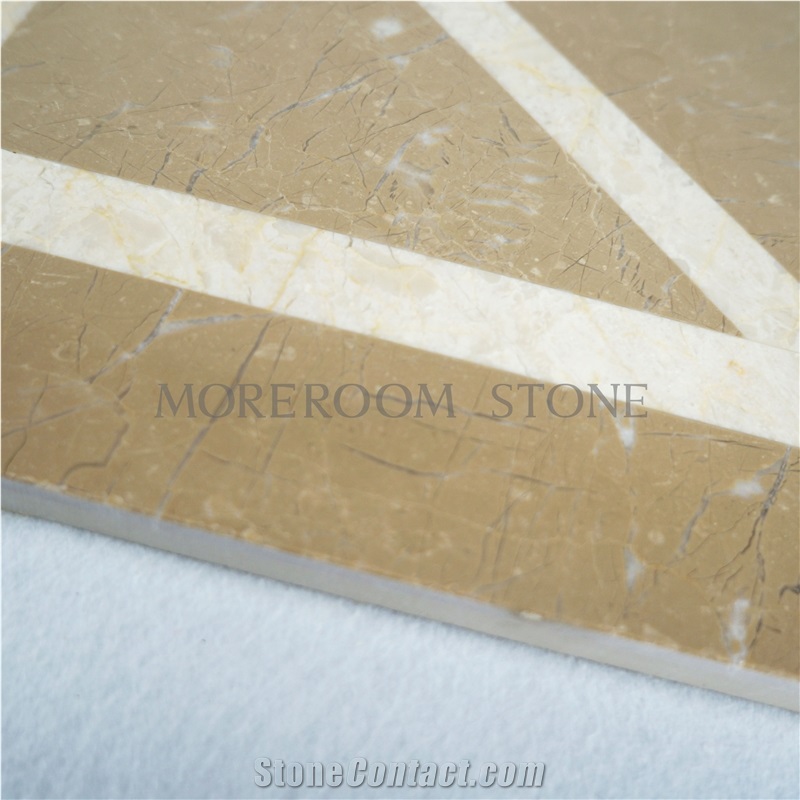 Brow Marble Simple Design Flooring Marble Medallion Design, Brown Marble Medallion Tiles