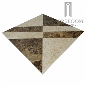 Cappuccino Marble Tile Dark Emperador Marble Mix Color Laminated Marble Tile