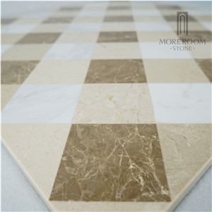 Checked Effect Marble Flooring,Laminated Marble Tile