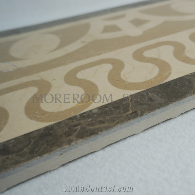 Golden Beige Marble Polished Yellow Marble Border Tiles Multicolors Marble Skirting Biege Marble Indoor Flooring Border Design Marble Border Design Marble Flooring Border Tiles Flooring Decoration