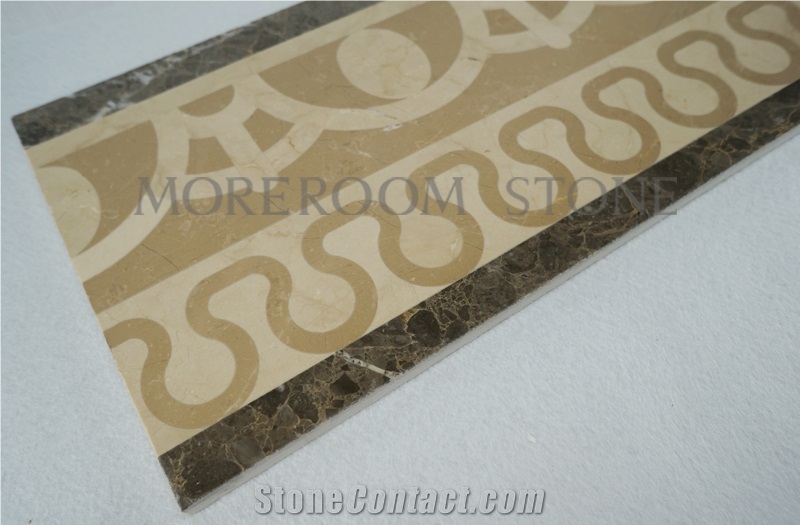 Golden Beige Marble Polished Yellow Marble Border Tiles Multicolors Marble Skirting Biege Marble Indoor Flooring Border Design Marble Border Design Marble Flooring Border Tiles Flooring Decoration