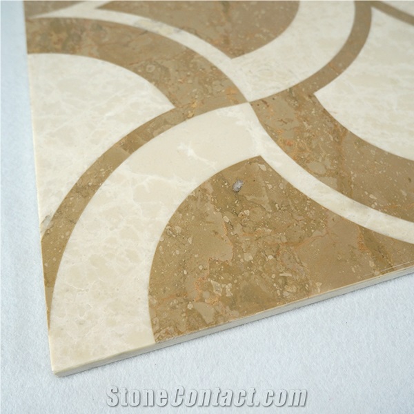 Golden Marble Flooring Laminated Marble Tiles for Flooring