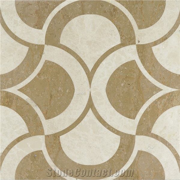 Golden Marble Flooring Laminated Marble Tiles for Flooring