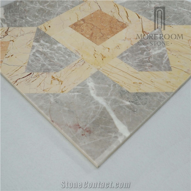Grey Marble Water-Jet Laminated Floor Decorative Tile