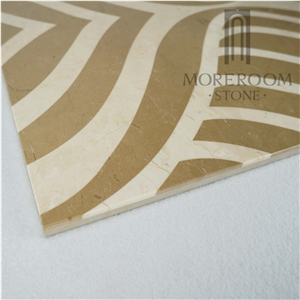 Marble Slab 14mm with Waterjet Technology Laminated Marble Medallion