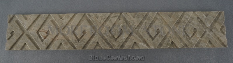 Oman Marble Molding & Border Oman Rose Marble Beige Marble Cnc Wall Panels Walling Tiles Thin Laminated 3d Skirting 3d Wall Panels