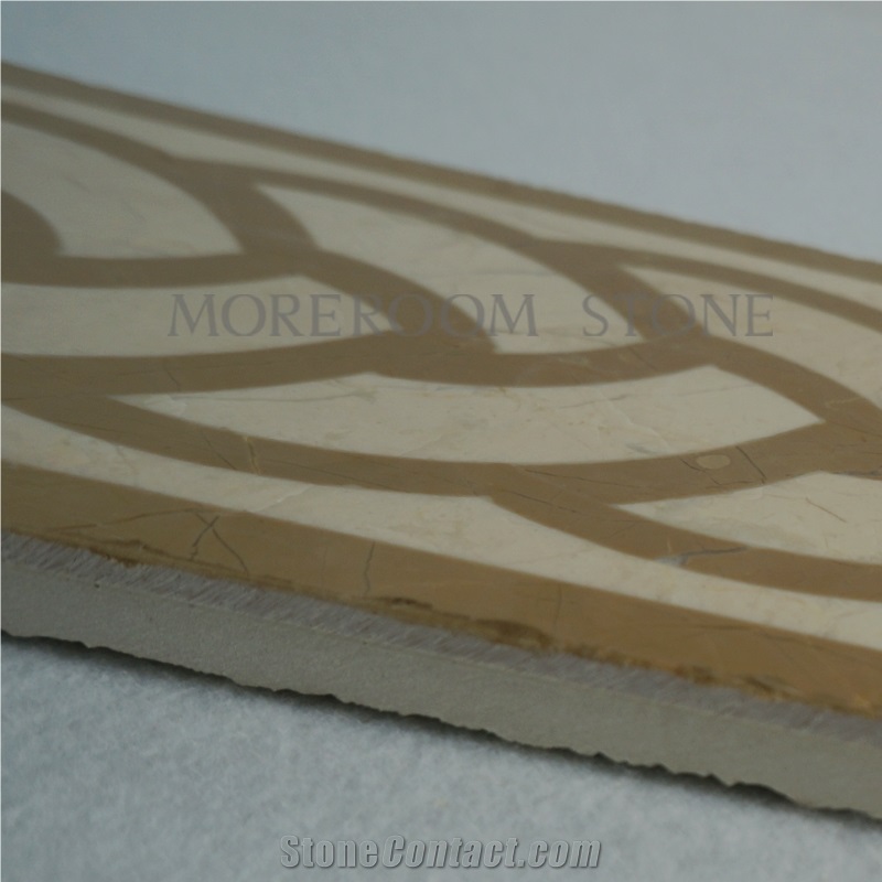 Spanish Beige Marble Flooring Border Designs