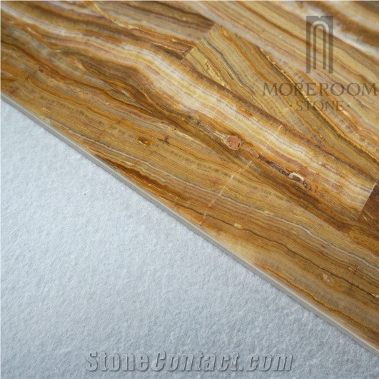 Stripe-Shaped Brown Onyx Tile
