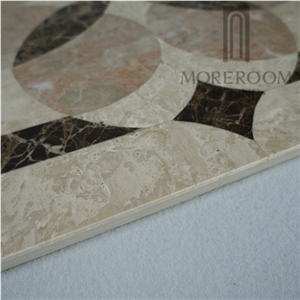 Turkey Feslikan Oscar Beige Marble Composite Marble Panel, Fashion Design Home Decor Marble Price, Composited Marble Waterjet Medallion Tiles