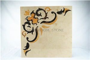 Turkey Latte Beige Marble Medallion Composite Marble Floor Tile Thin Laminated Marble Modern Home Decoration Water Jet Marble Designs Turkey Latte Beige Marble Medallion Composite Marble Floor Tile Thin Laminated Marble Modern Home Decoration Water Jet Marble Designs