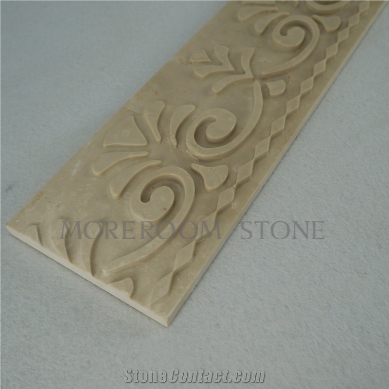 Turkish Marble Stone Magnolia Beige Marble Walling Tiles 3d Wall Panels Cnc Wall Panels Composited Marble 3d Decoration Ceramic Backed 3d Wall Tiles
