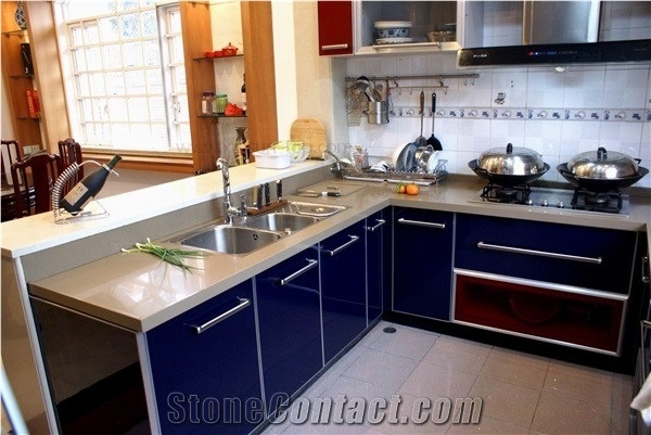 Blue Quartz Stone Kitchen Countertop/Engineered Stone Kitchen Top/Artificial Stone Countertop /Solid Surface Top/Quartz Countertop/Silestone