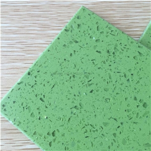 Green Quartz Stone Slab/Engineered Stone Slab/Artificial Stone Slab/Solid Surface Slab/Quartz Tile/Silestone
