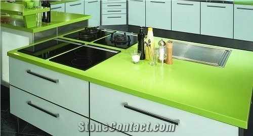 Green Quartz Stone Slab/Engineered Stone Slab/Artificial Stone Slab/Solid Surface Slab/Quartz Tile/Silestone