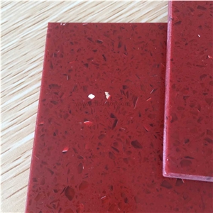 Marple Red Quartz Stone Slab/Engineered Stone Slab/Artificial Stone Slab/Solid Surface Slab/Quartz Slab/Silestone