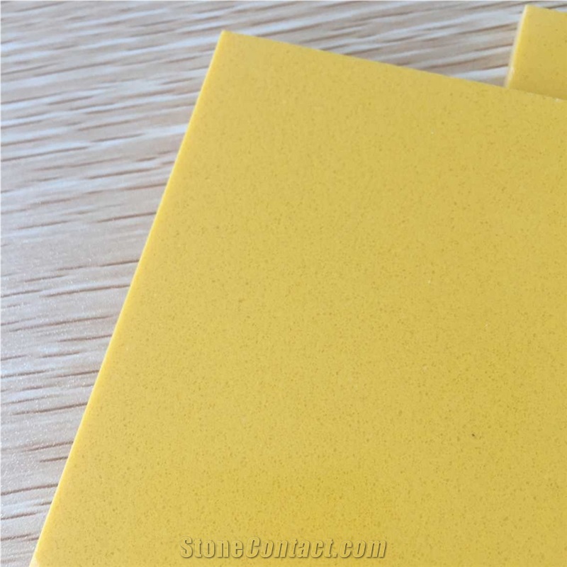 Yellow Quartz Stone Kitchen Countertop/Engineered Stone Kitchen Top/Artificial Stone Countertop /Solid Surface Top/Quartz Countertop/Silestone