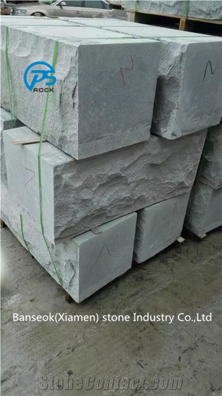 G633 Granite Mushroomed Cladding, Grey Granite Mushroomed Stone