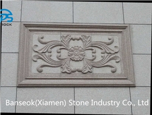 Yongding Red Granite Sculptured Cnc Walling, China Factory, Building Decorative