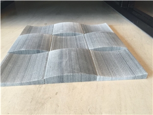Grey Wooden Grain Marble Cultured Stone/Gray Wooden Vein Marble Stacked Stone for Wall Cladding-Yh003