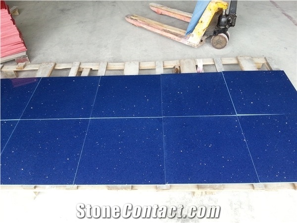 Dark Blue Quartz Stone Tiles & Slabs, Floor Tiles, Wall Tiles, Engineered Stone, Terrazzo