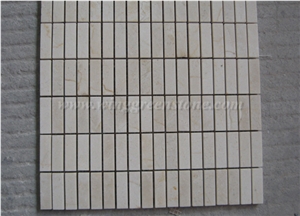 Beige Marble Mosaic Tile, Linear Strips, Winggreen