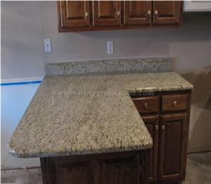 Brazil Giallo Ornamental Granite Kitchen Countertop,Yellow Granite Kitchen Countertops ,Bath Top,Island Top,Desk Top