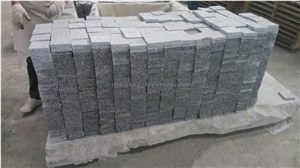 China Grey Granite Cube on Net, G623/Rosa Beta/Rosa Grey Granite Cobbles on Net, for Outdoor Floor Decor & Paving, Xaimen Winggreen Manufacturer