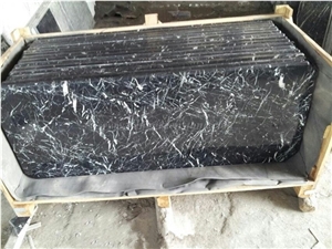 Chinese Black Marble Kitchen Countertops, Top Polished Black Marquina Kithchen Island Tops, China Negro Marquina Kithchen Worktops, Xiamen Winggreen Manufacturer