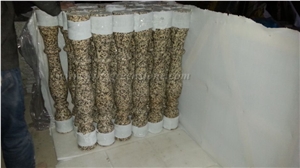 Competitive Price High Quality Chrysanthemum Yellow Granite Polished Railings/Handrail/Baluster, Winggreen Stone