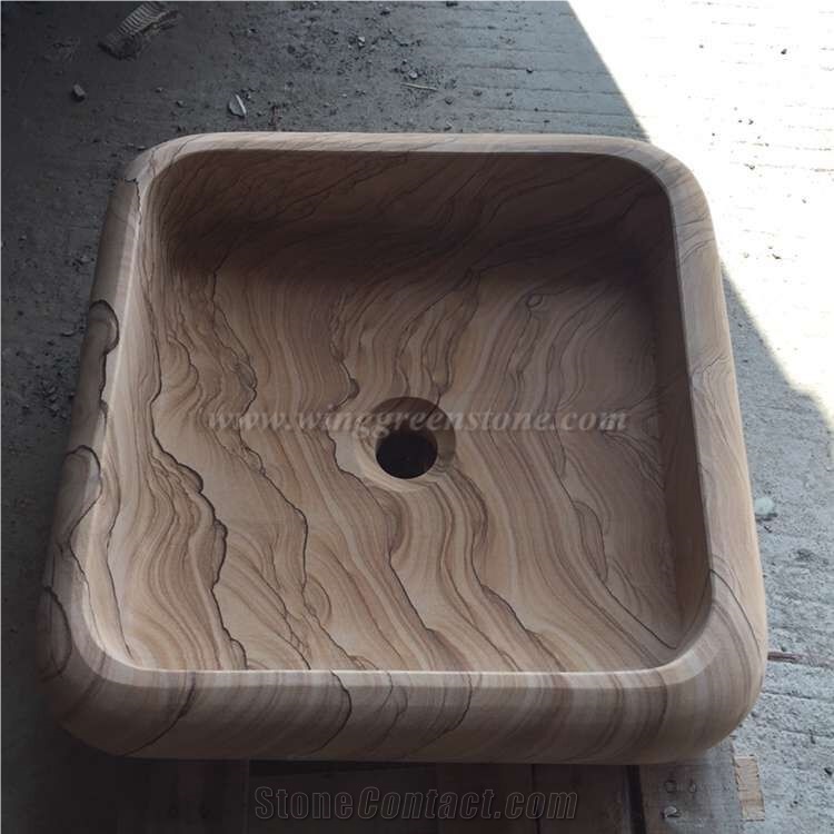 Competitive Price High Quality Sandstone Rectangle/Square Bathroom/Kitchen/Wash Basins & Sinks, Xiamen Winggreen Stone