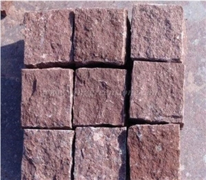 Competitive Price with High Quality China Red Granite Exterior Paving Cube Stone for Floor Covering