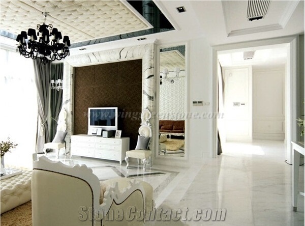 Customizable Marble Furniture, Ariston White Marble Chair for Interior Decoration