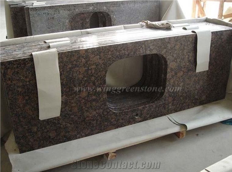 Factory Supply Of High Qualtiy Baltic Brown Granite Polished Kitchen Tops