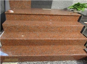 G562 Granite Stairs & Steps, Stair Design for House Red, Riser