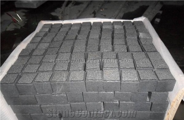 G654 Padang Dark,Sesame Black,Granite Cube Stone, China Dark Grey Granite Pavers
