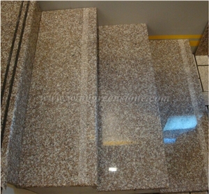 G664 Granite Step,Riser,Skirting,Staircase,G664 Red Granite Stairs and Steps ,Red Anti-Slip Stairs,Xiamen Winggreen Manufacturer