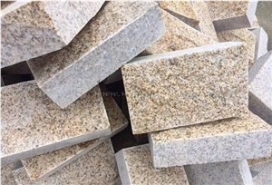 G682 Granite Paving Stone/Cubes/Cobble Stone, Yellow Granite Pavers, Landscaping Stone