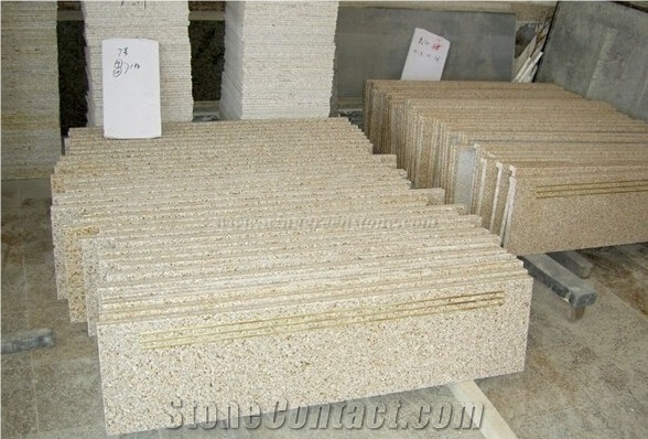 G682 Granite Step,Riser,Skirting,Staircase,G682 Yellow Granite Stairs and Steps ,Yellow Anti-Slip Stairs,Xiamen Winggreen Manufacturer