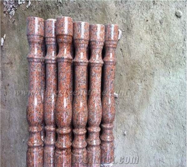 High Quality G562 Maple Red Granite Polished Baluster/Handrail/Railing for Interior & Exterior Decoration