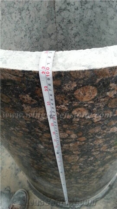 Hot Sale High Quality Baltic Brown Granite Polished Outside Decoration Pillar & Coulumn