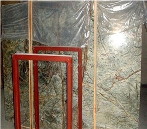 Hot Sale High Quality Tropical Rain Forest Green Marble Polished Slabs