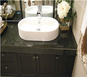 Hot Sale Verde Ubatuba Granite/Green Granite Polished Bath Tops and Vanity Tops