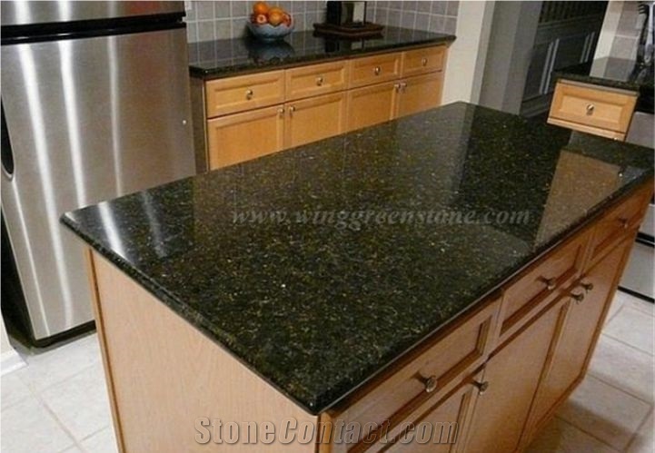Hot Sale Verde Ubatuba Granite/Green Granite Polished Kitchen Countertops