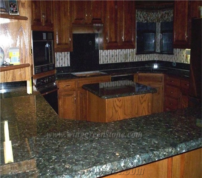Manufacture Excellent Butterfly Green Granite Polished Kitchen Countertops
